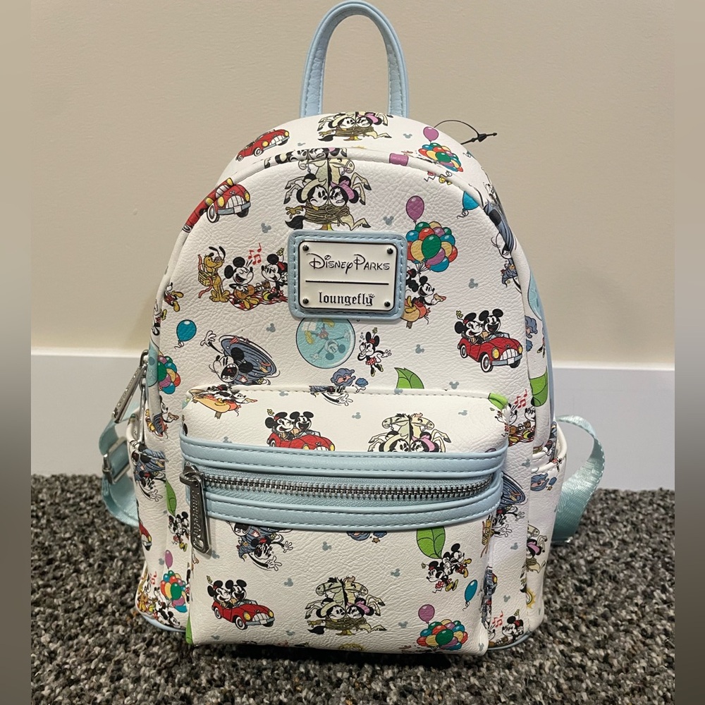 Mickey and Minnie Runaway Railway Loungefly Mini Backpack NWT